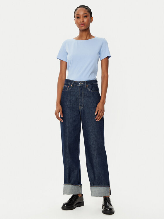 Weekend Max Mara Weekend Max Mara Tricou Multib 2515971011 Albastru celest Regular Fit