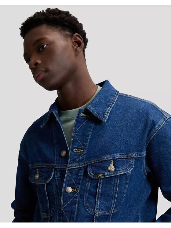 Lee Lee Kurtka jeansowa RELAXED RIDER JACKET Niebieski Regular Fit