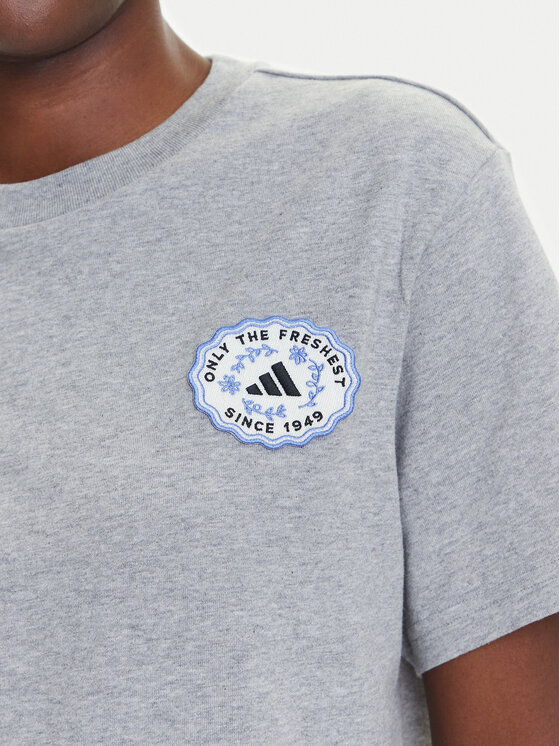 adidas adidas T-Shirt Farmers Market Graphic KB2486 Szary Regular Fit