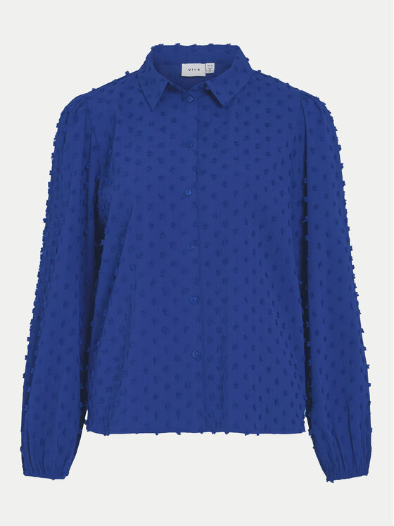 Vila Vila Cămașă Brietta 14102572 Albastru Regular Fit