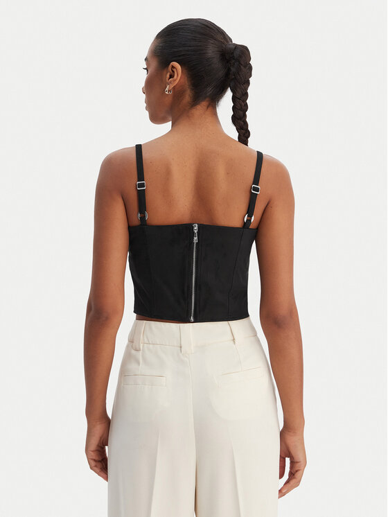 Guess Guess Top W6RH03 WJ472 Schwarz Slim Fit