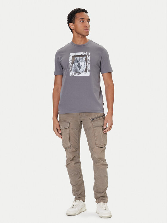 BOSS BOSS T-krekls Lupo 50554615 Pelēks Regular Fit