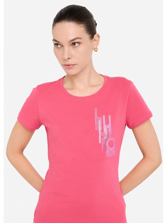 Liu Jo Liu Jo T-shirt TF5166JS003M9759 Rosso Regular Fit