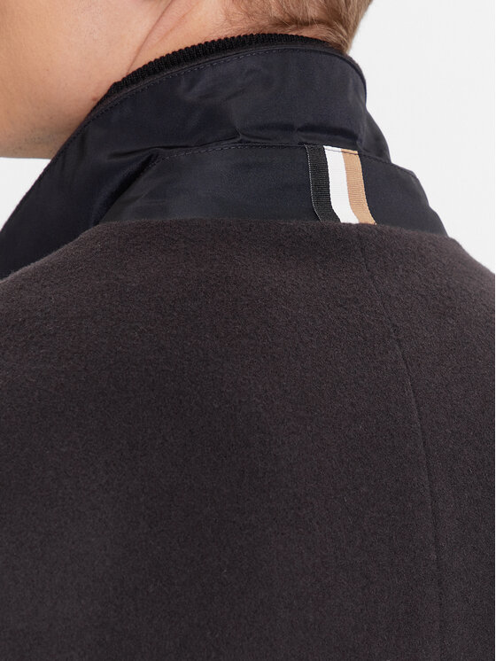BOSS Boss Vilnonis paltas H-Hyde-C-224 50485199 Tamsiai mėlyna Regular Fit