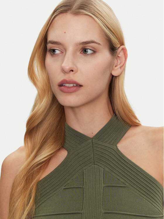 Guess Guess Top W5GR32 Z2XY0 Zielony Slim Fit
