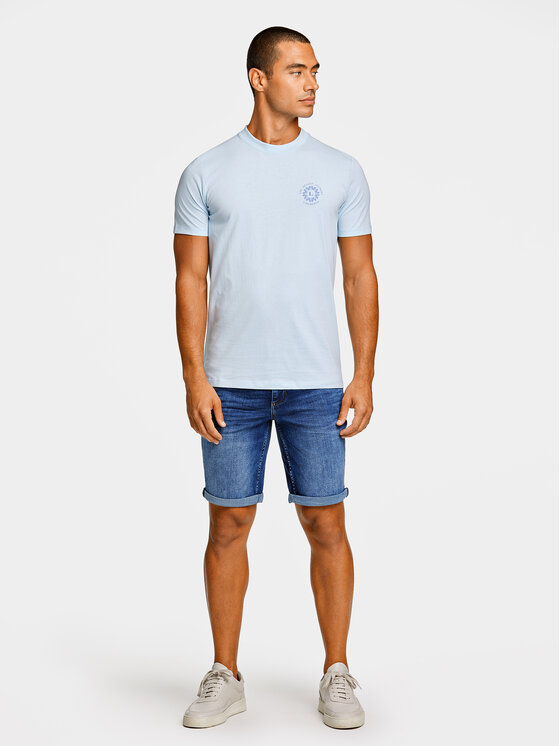 Lindbergh Lindbergh T-krekls 30-400267 Gaiši zils Relaxed Fit