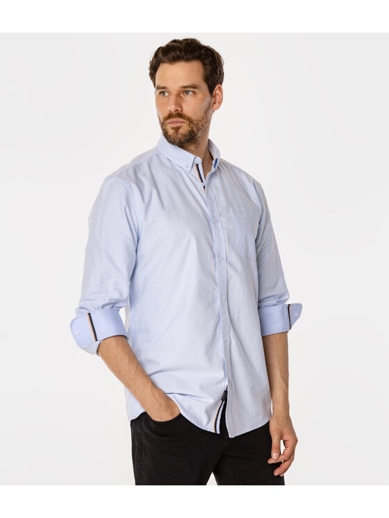 Lee Cooper Lee Cooper Koszula LLOYD OXFORD Niebieski Comfort Fit