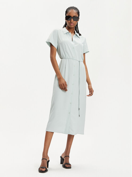 Calvin Klein Calvin Klein Rochie tip cămașă K20K206657 Verde Regular Fit