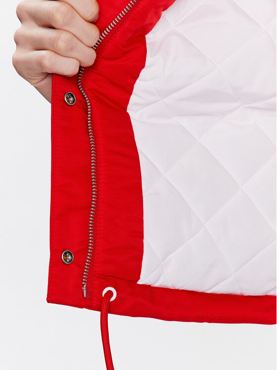 Tommy Jeans Tommy Jeans Bunda pro přechodné období Cropped Coach DW0DW15334 Červená Cropped Fit