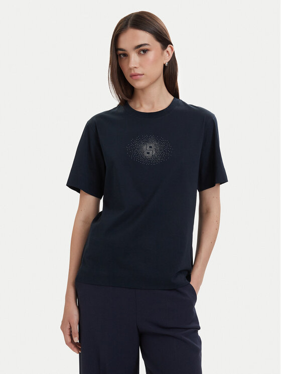 BOSS Tricou Elpha 50567045 Bleumarin Regular Fit