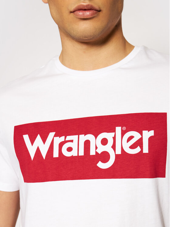 Wrangler Wrangler T-shirt Logo Tee W742FK989 112131082 Bianco Regular Fit
