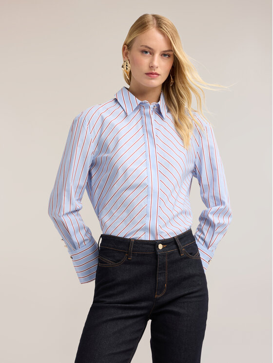 Motivi Motivi Camicia 5075Q000994N0V1 Turchese Boxy Fit
