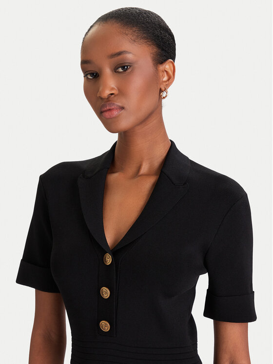 Guess Guess Плетена рокля W5YK29 Z0130 Черен Slim Fit