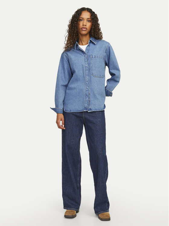 JJXX JJXX Jeans srajca Jama 12259300 Modra Relaxed Fit
