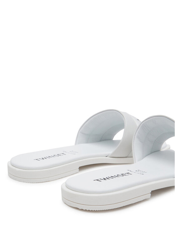 TWINSET TWINSET Šľapky 251GCJ040 Biela