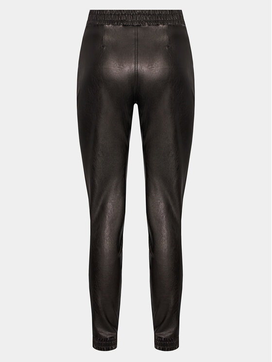SPANX SPANX Nohavice z imitácie kože Like Jogger 20283R Čierna Regular Fit