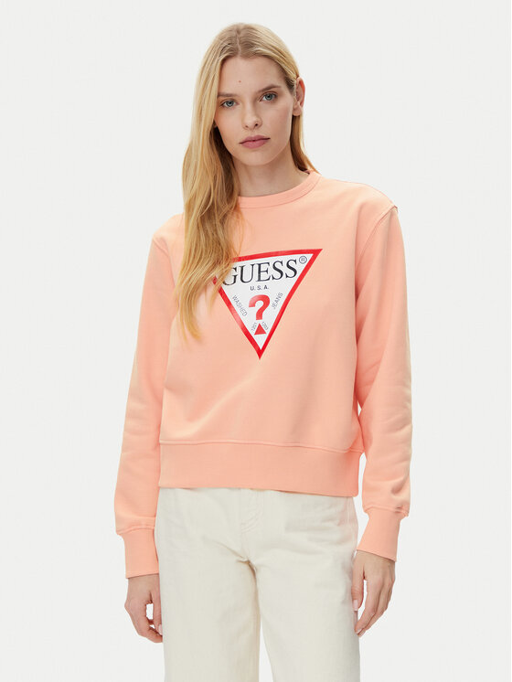 Guess Guess Суитшърт W2YQ16 KBA11 Оранжев Regular Fit