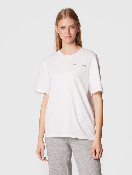 T-shirt 6LTT09 TJGCZ 1100 Bianco Regular Fit