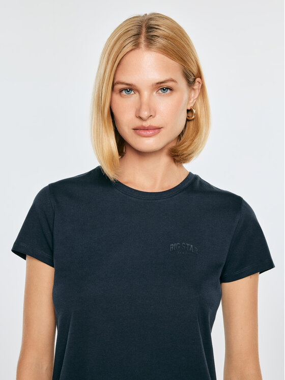 BIG STAR BIG STAR T-Shirt LIDIASA Granatowy Basic Fit