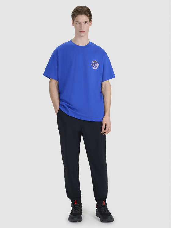 4F 4F T-Shirt A NEW ROAD AHEAD Niebieski Oversize