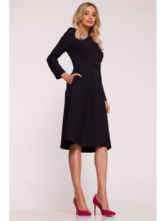 Stylove Stylove Sukienka codzienna S413 Czarny A-Line Fit
