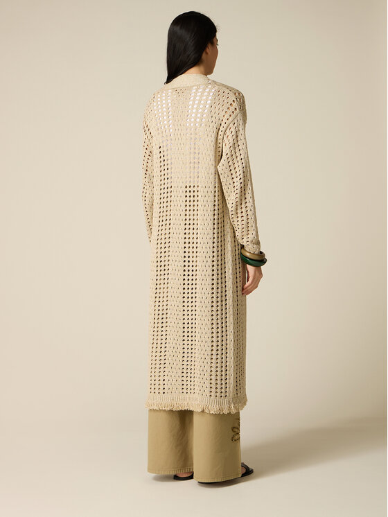 Oltre Oltre Kardigan M577E001972N008 Złoty Baggy Fit