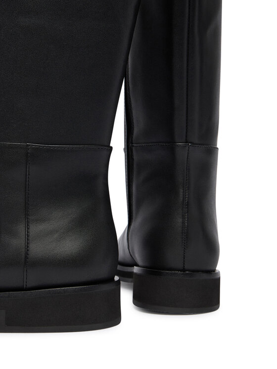 Calvin Klein Calvin Klein Kozačky Formal Utk Boot Lth HW0HW02599 Černá