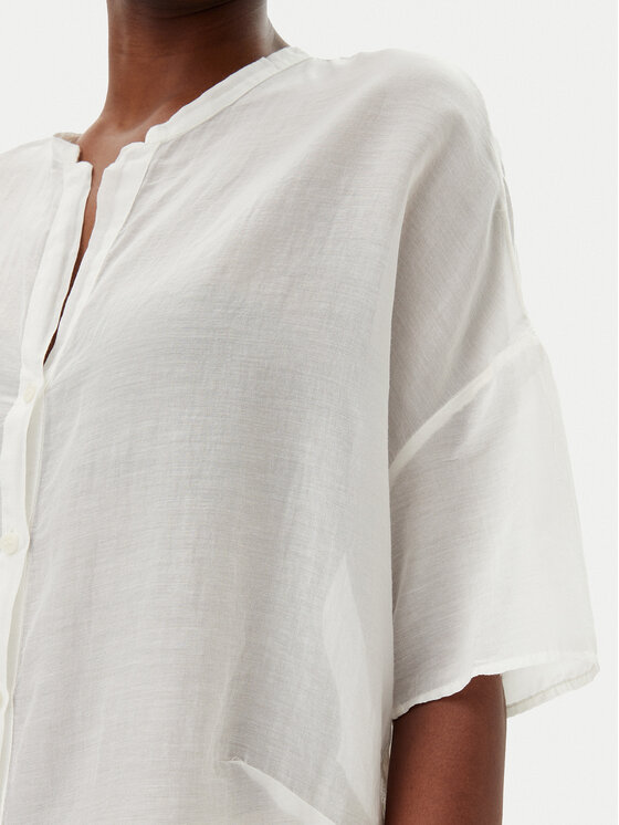 ViCOLO ViCOLO Košeľa TD0648 Biela Loose Fit