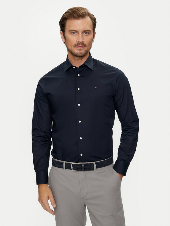 Tommy Hilfiger Tommy Hilfiger Košile MW0MW35810 Tmavomodrá Regular Fit