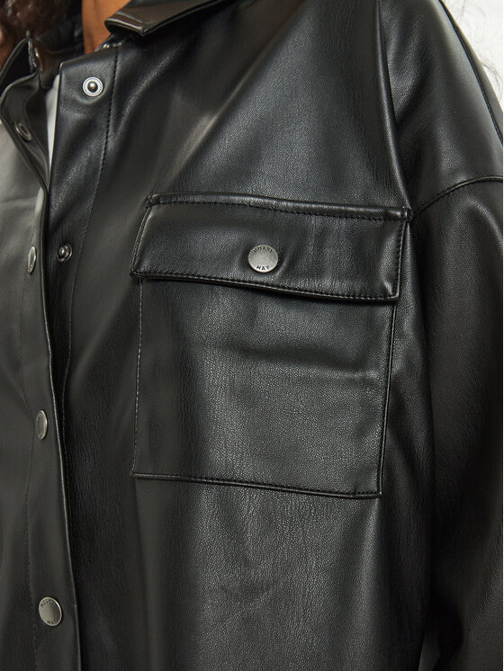 Noisy May Noisy May Cămașă Flanny 27022945 Negru Oversize
