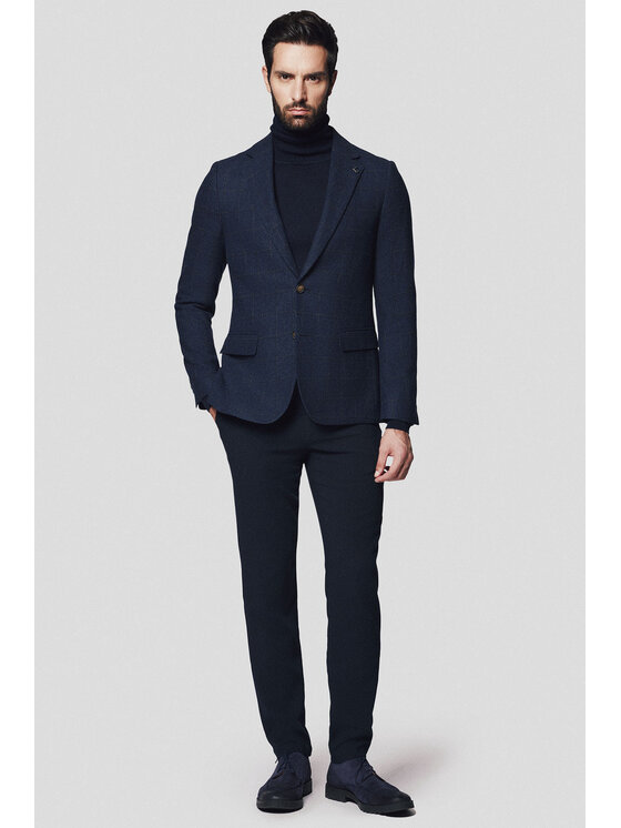Lancerto Lancerto Marynarka Terni MA131224000013 Granatowy Slim Fit