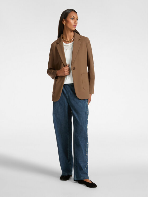 Elena Mirò Elena Mirò Giacca di transizione R053P000089N022 Marrone Slim Fit