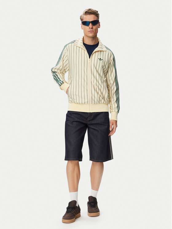 adidas adidas Majica dugih rukava Firebird Pinstripes Track Top KT4299 Krem Regular Fit