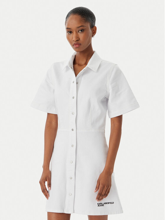 Karl Lagerfeld Jeans Karl Lagerfeld Jeans Jeans haljina B2W13056 Bijela Regular Fit