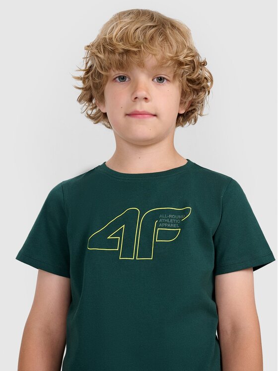 4F 4F T-shirt 4FJWAW25TTSHM2417-46S Verde Regular Fit