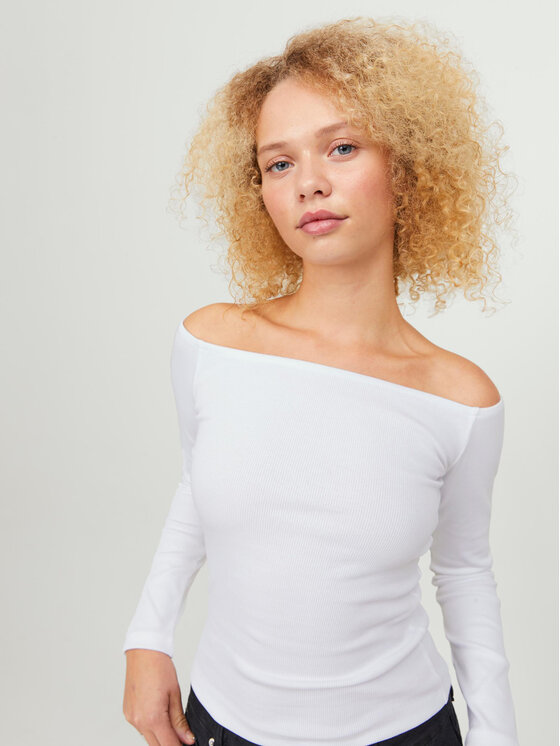 JJXX JJXX Bluzka Feo 12234919 Biały Stretch Fit