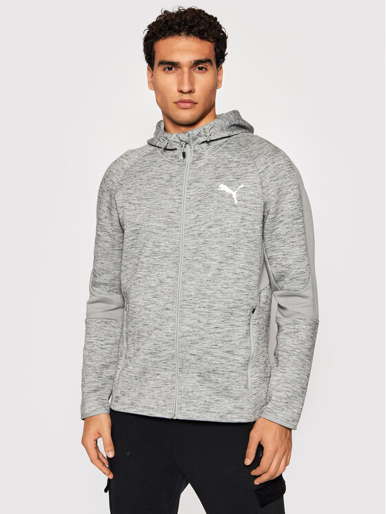 Puma Puma Bluza Evostripe 585811 Szary Slim Fit