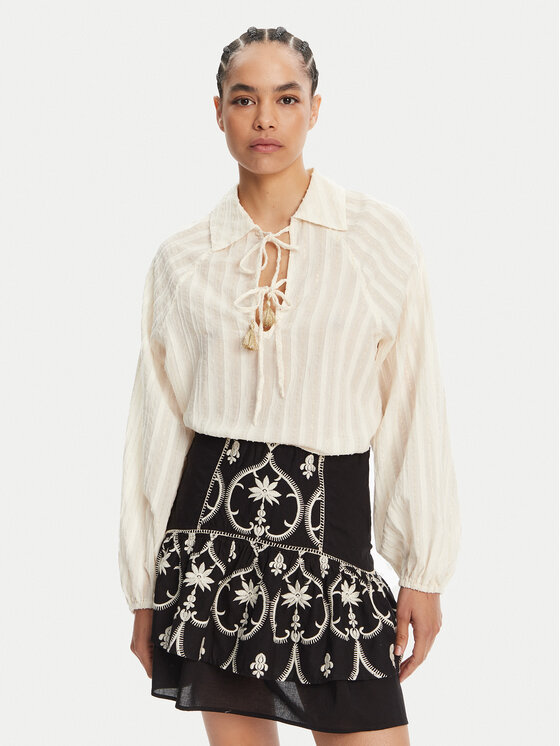 Devotion TWINS Devotion TWINS Camicia Phenomenon 025.009G Écru Loose Fit