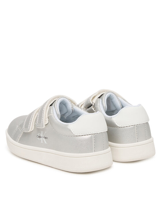 Calvin Klein Calvin Klein Sneakersy Low Cut Velcro V1A9-83205-0376 M Stříbrná