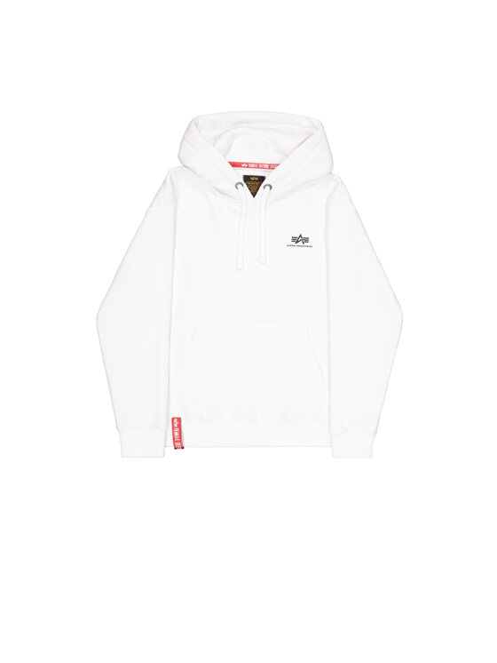 Alpha Industries Alpha Industries Mikina Basic Small Logo Hoodie Biela Regular Fit
