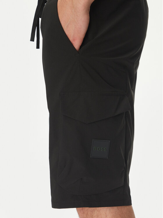 BOSS BOSS Športové kraťasy S_Urbanex-Cargo 50534318 Čierna Tapered Fit