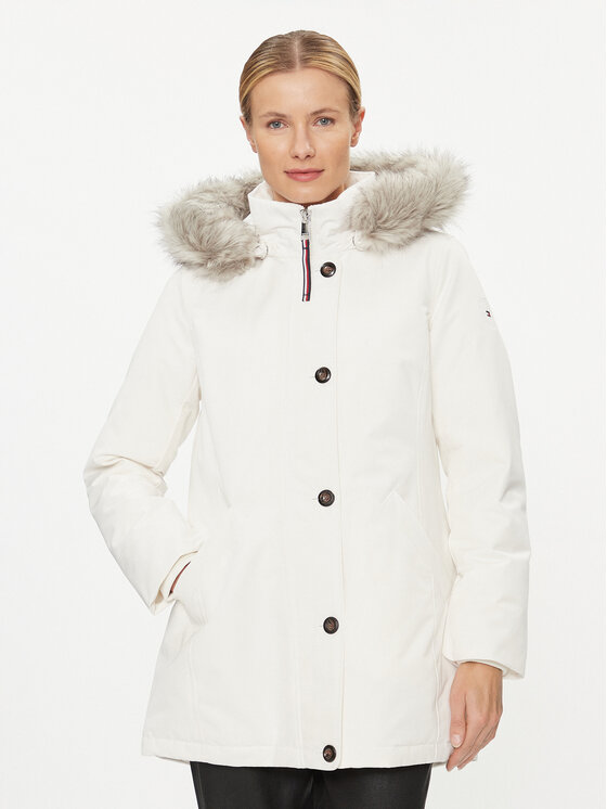 Tommy Hilfiger Tommy Hilfiger Striukė WW0WW39864 Écru Regular Fit