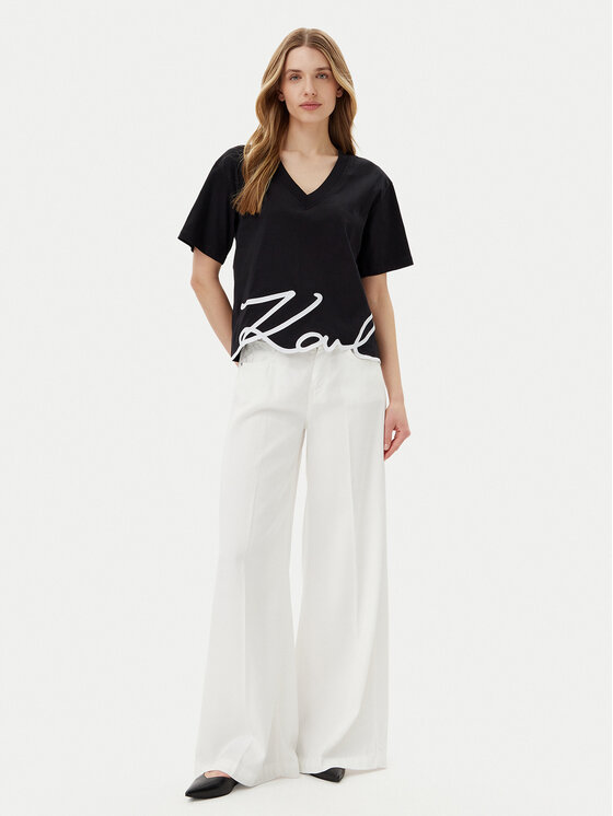 KARL LAGERFELD KARL LAGERFELD T-Shirt A2W17104 Schwarz Relaxed Fit