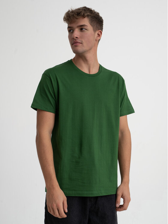 Urban City Urban City T-Shirt Koszulka Z Krótkim Rękawem Męska Urban City Zielona No Logo S Zielony Regular Fit