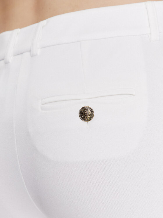 Marella Marella Kalhoty z materiálu Zodiaco 2337810234 Bílá Regular Fit