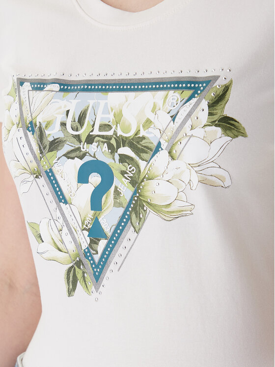Guess Guess Póló W6RI35 J1314 Ekru Slim Fit