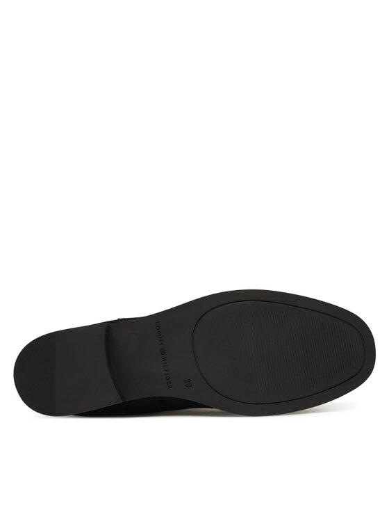 Tommy Hilfiger Tommy Hilfiger Škornji Th Buckle Riding Suede Bootie FW0FW09047 Črna