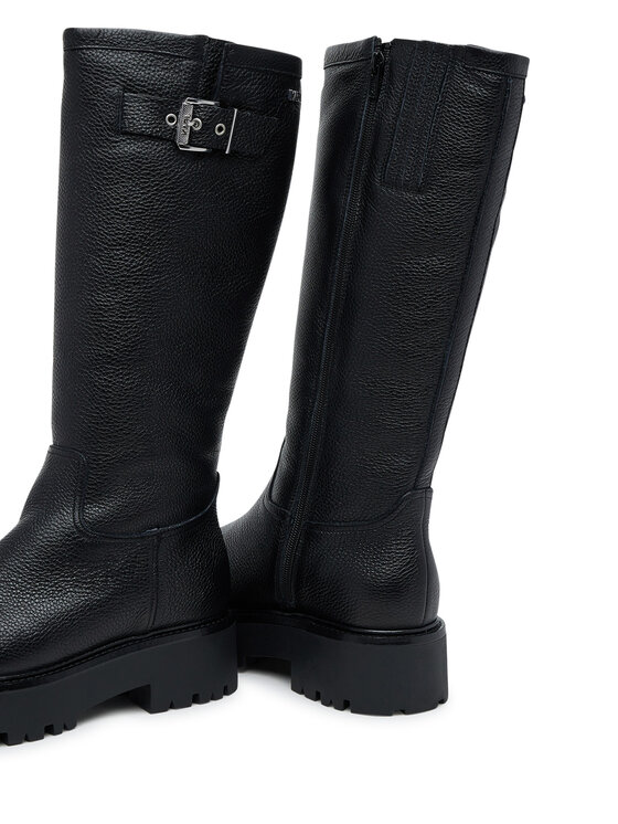 KARL LAGERFELD KARL LAGERFELD Kozaki Burly Biker KL43490W Czarny