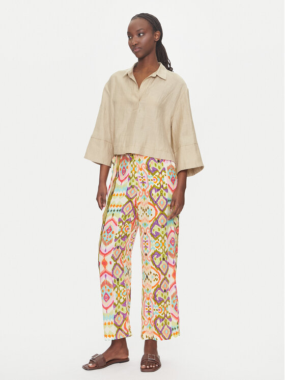 LOLA CASADEMUNT LOLA CASADEMUNT Hlače LS2514017 Šarena Relaxed Fit