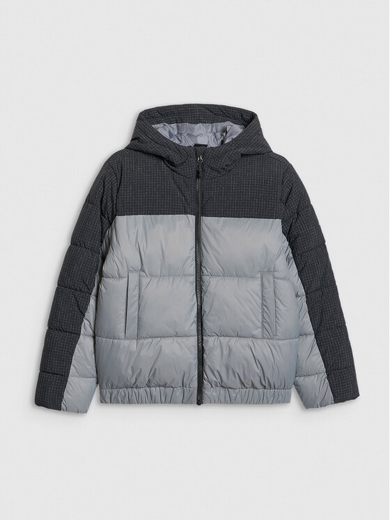 4F 4F Kurtka puchowa OUTERWEAR Szary Regular Fit